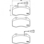 Piduriklotsi komplekt, ketaspidur BREMBO P 23 139