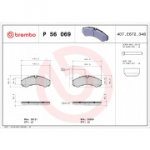 Piduriklotsi komplekt, ketaspidur BREMBO P 56 069