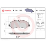 Piduriklotsi komplekt, ketaspidur BREMBO P 24 152