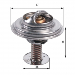 Termostaat, jahutusvedelik GATES TH45682G1