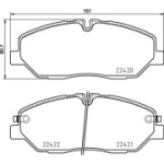 Piduriklotsi komplekt, ketaspidur BREMBO P 30 090