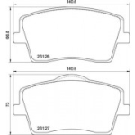 Piduriklotsi komplekt, ketaspidur BREMBO P 86 031