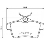 Piduriklotsi komplekt, ketaspidur HELLA 8DB 355 014-531