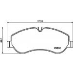 Piduriklotsi komplekt, ketaspidur HELLA 8DB 355 020-691