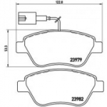 Piduriklotsi komplekt, ketaspidur BREMBO P 23 140