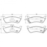 Piduriklotsi komplekt, ketaspidur BREMBO P 50 044