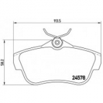 Piduriklotsi komplekt, ketaspidur BREMBO P 61 095