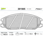 Piduriklotsi komplekt, ketaspidur VALEO 301505