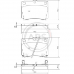 Piduriklotsi komplekt, ketaspidur A.B.S. 37284