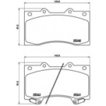 Piduriklotsi komplekt, ketaspidur BREMBO P 56 081