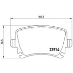Piduriklotsi komplekt, ketaspidur BREMBO P 85 095X