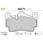 Piduriklotsi komplekt,ketaspidur VALEO 598770