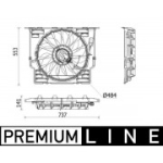 Ventilaator, mootorijahutus MAHLE ORIGINAL CFF 543 000P