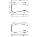 Piduriklotsi komplekt, ketaspidur HELLA 8DB 355 010-101