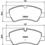Piduriklotsi komplekt, ketaspidur HELLA 8DB 355 020-721