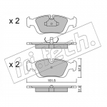 Piduriklotsi komplekt, ketaspidur fri.tech. 126.0