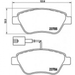 Piduriklotsi komplekt, ketaspidur BREMBO P 23 141