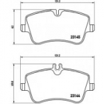 Piduriklotsi komplekt, ketaspidur BREMBO P 50 046