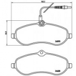 Piduriklotsi komplekt, ketaspidur BREMBO P 61 096
