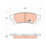 Piduriklotsi komplekt, ketaspidur TRW GDB4174
