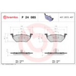 Piduriklotsi komplekt, ketaspidur BREMBO P 24 085