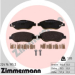 Piduriklotsi komplekt, ketaspidur ZIMMERMANN 22476.195.2