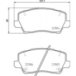 Piduriklotsi komplekt, ketaspidur BREMBO P 30 114