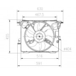Ventilaator, mootorijahutus NRF 47899