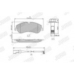 Piduriklotsi komplekt, ketaspidur JURID 573690J