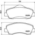 Piduriklotsi komplekt, ketaspidur HELLA 8DB 355 020-771