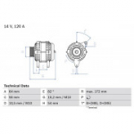 Generaator BOSCH 0 986 046 140