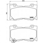 Piduriklotsi komplekt, ketaspidur BREMBO P 56 084