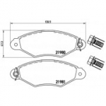 Piduriklotsi komplekt, ketaspidur BREMBO P 61 098