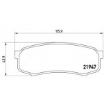 Piduriklotsi komplekt, ketaspidur BREMBO P 83 024