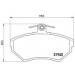 Piduriklotsi komplekt, ketaspidur BREMBO P 85 032