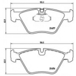 Piduriklotsi komplekt, ketaspidur BREMBO P 06 022