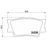Piduriklotsi komplekt, ketaspidur BREMBO P 83 089