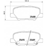 Piduriklotsi komplekt, ketaspidur BREMBO P 61 111