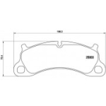 Piduriklotsi komplekt, ketaspidur BREMBO P 65 025