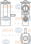 Ekspansiooniklapp, kliimaseade HELLA 8UW 351 303-381