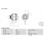 Generaator BOSCH 0 986 041 310