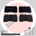 Piduriklotsi komplekt, ketaspidur ZIMMERMANN 23092.155.1