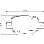 Piduriklotsi komplekt, ketaspidur HELLA 8DB 355 010-201