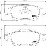 Piduriklotsi komplekt, ketaspidur HELLA 8DB 355 014-791