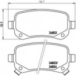 Piduriklotsi komplekt, ketaspidur BREMBO P 11 021