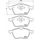 Piduriklotsi komplekt, ketaspidur BREMBO P 85 036