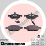 Piduriklotsi komplekt, ketaspidur ZIMMERMANN 21396.180.1