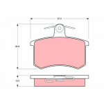 Piduriklotsi komplekt, ketaspidur TRW GDB814