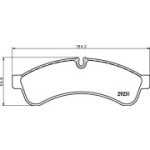 Piduriklotsi komplekt,ketaspidur BREMBO P A6 030