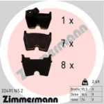 Piduriklotsi komplekt, ketaspidur ZIMMERMANN 22491.165.2